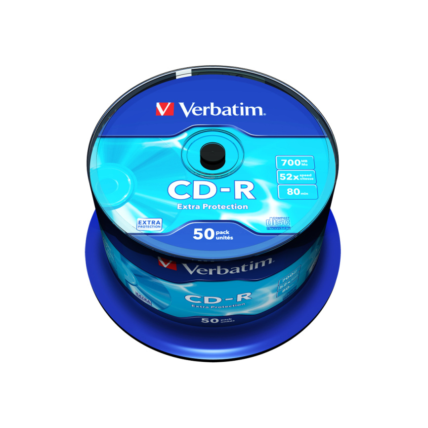 Диск CD-R Verbatim (43351) 700MB 50штук Незаписанный фото 2