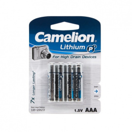 Батарейка CAMELION Lithium P7 FR03-BP4 4 шт. в блистере