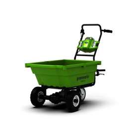 Садовая тележка самоходная Greenworks 40V 106 л с 1хАКБ 4 Ач и ЗУ