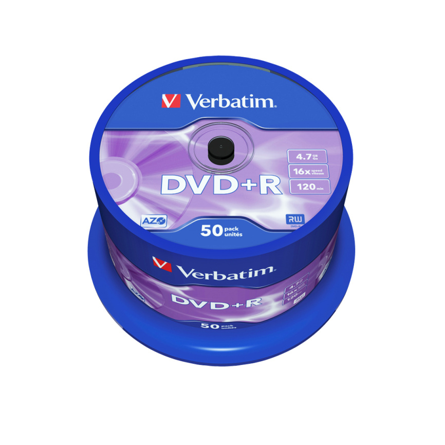 Диск DVD+R Verbatim (43550) 4.7GB 50штук Незаписанный фото 2