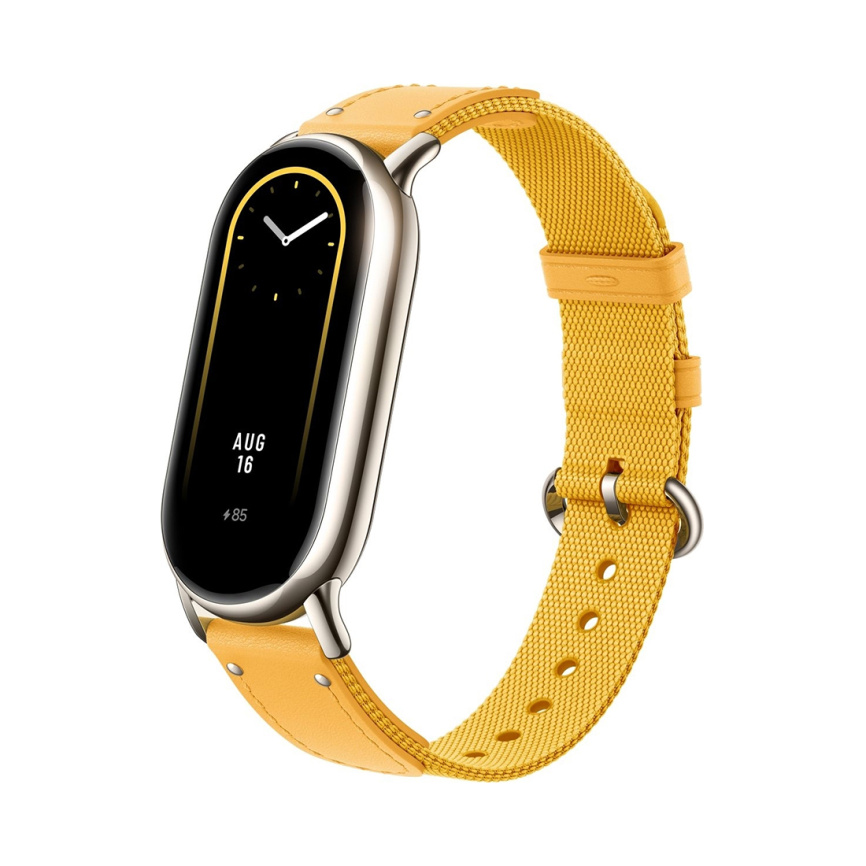Сменный плетёный браслет для Xiaomi Smart Band 8 Yellow фото 1