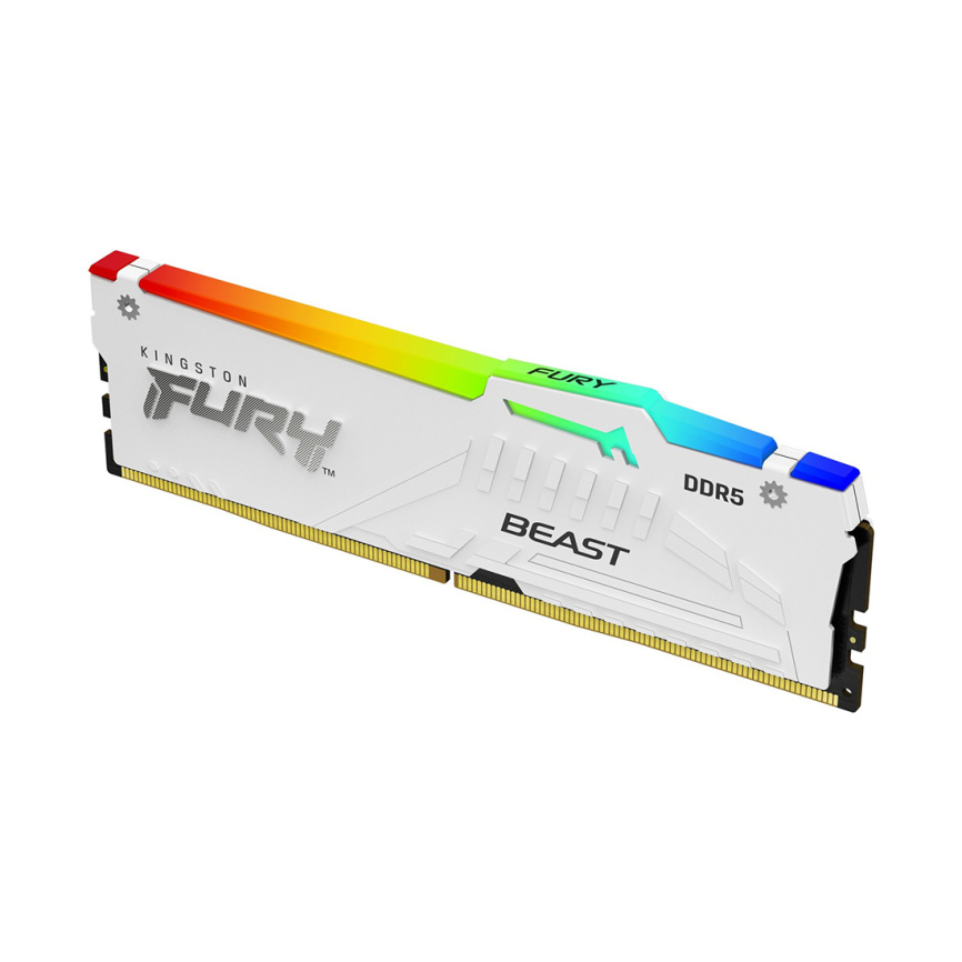 Модуль памяти Kingston FURY Beast White RGB EXPO KF552C36BWEA-16 DDR5 16GB 5200MHz фото 1
