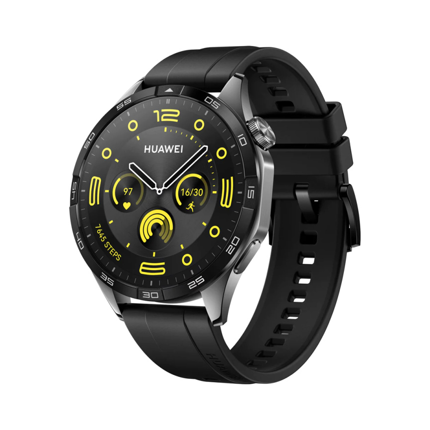 Смарт часы Huawei Watch GT 4 PNX-B19 46mm Black Fluoroelastomer Strap фото 1