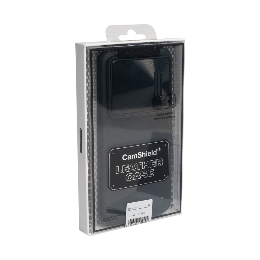 Чехол для телефона NILLKIN для Xiaomi 12T Pro CLCS-01 CamShield Leather Case S Чёрный фото 3