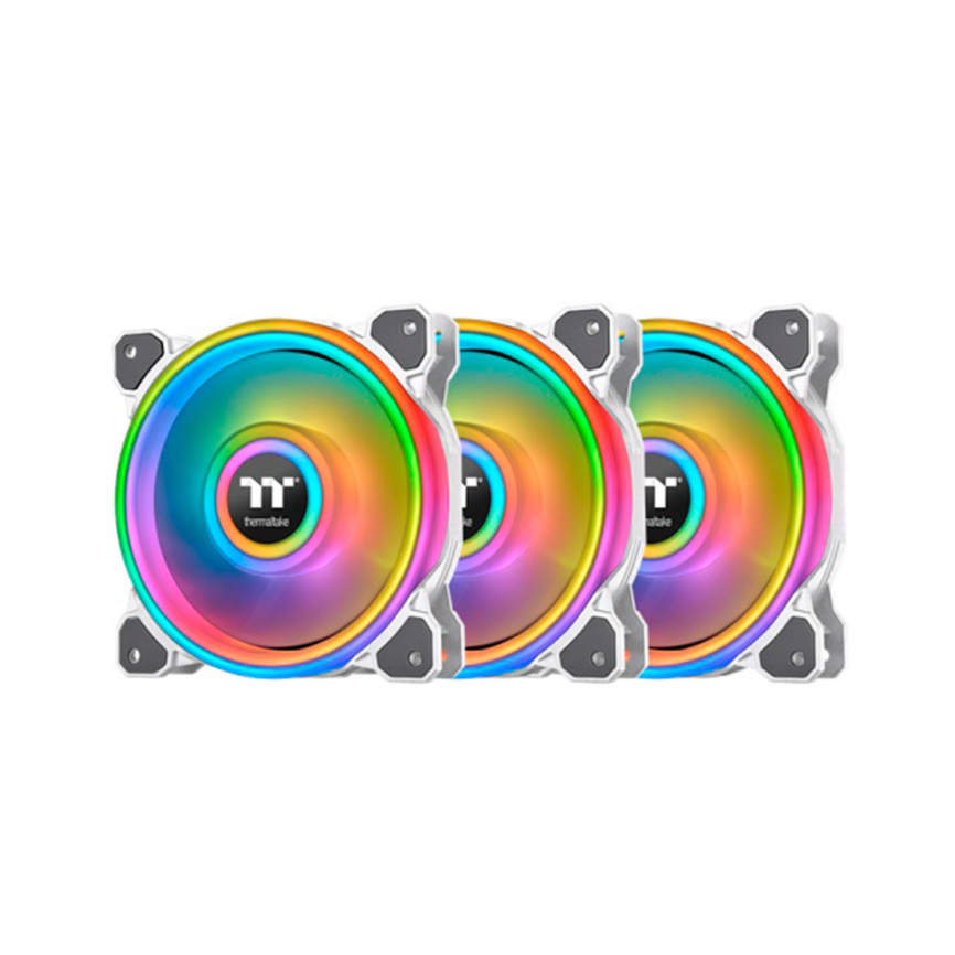 Кулер для компьютерного корпуса Thermaltake Riing Quad 12 RGB White (3-Fan Pack) фото 1