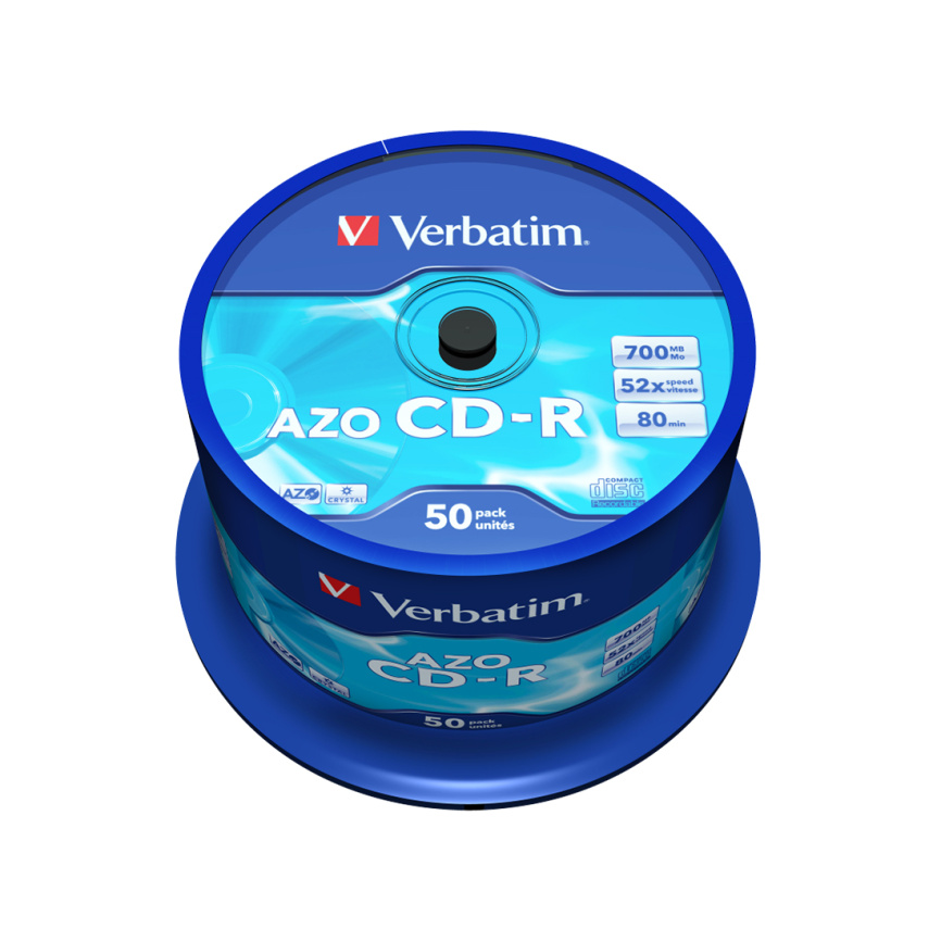 Диск CD-R Verbatim (43343) 700MB 50штук Незаписанный фото 2