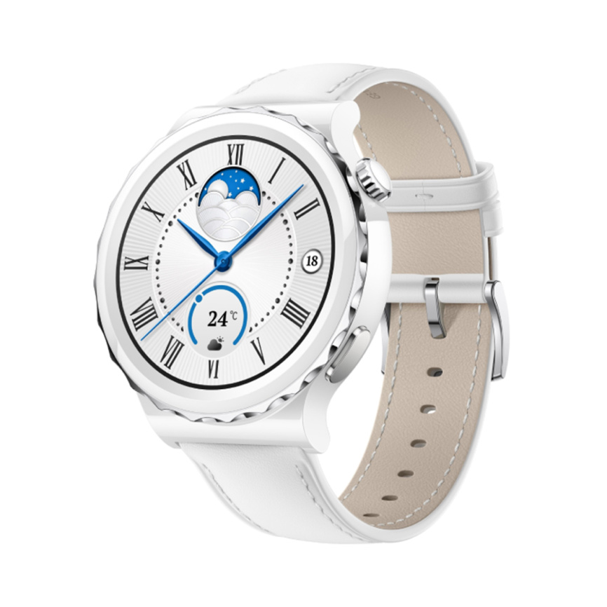 Смарт часы Huawei Watch GT 3 Pro FRG-B19 42mm White Leather Strap фото 1