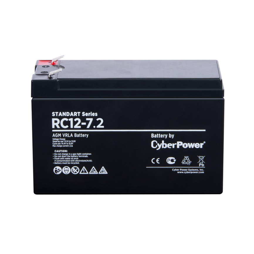 Аккумуляторная батарея CyberPower RC12-7,2 12В 7,2 Ач фото 2