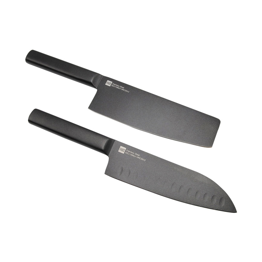 Набор ножей HuoHou Cool black non-stick steel knife set фото 1