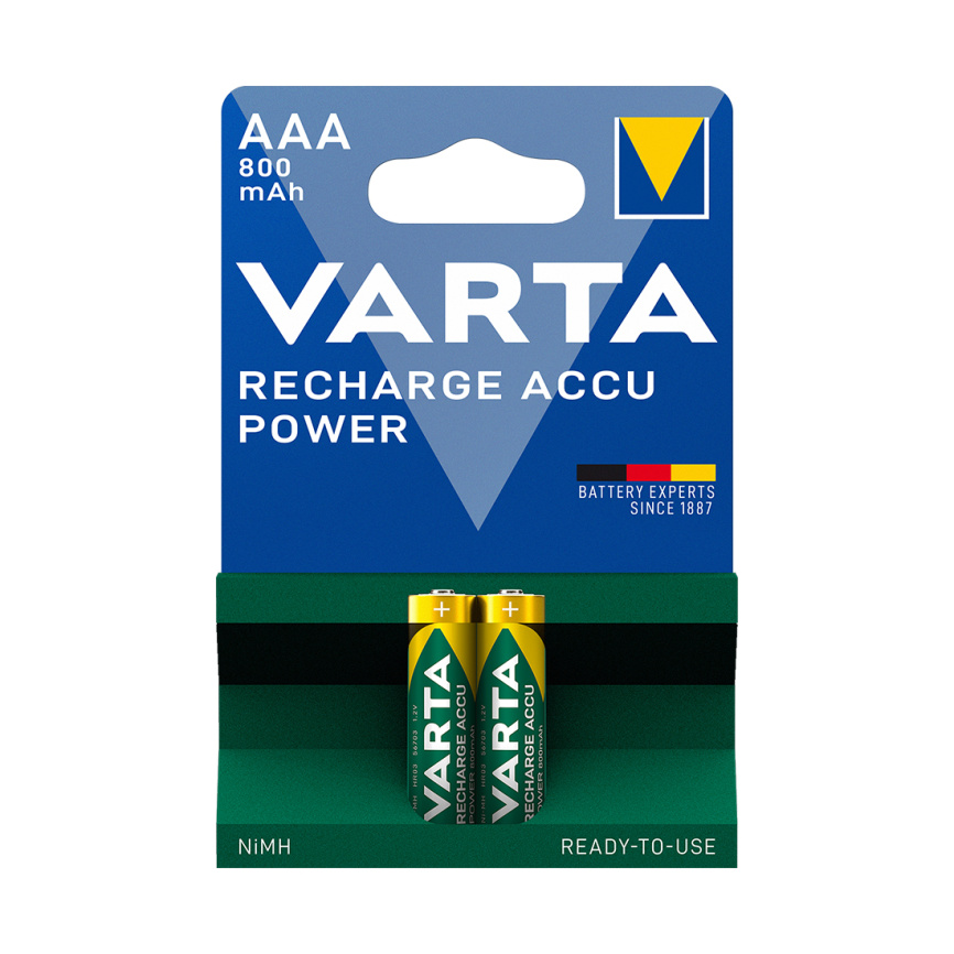 Аккумулятор VARTA R2U Micro 1.2V - HR03/AAA 800 мАч (2 шт) фото 1