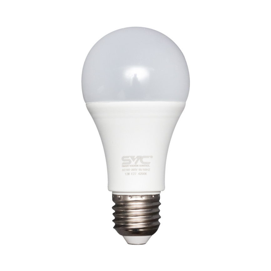 Эл. лампа светодиодная SVC LED A60-12W-E27-4200K, Нейтральный фото 1
