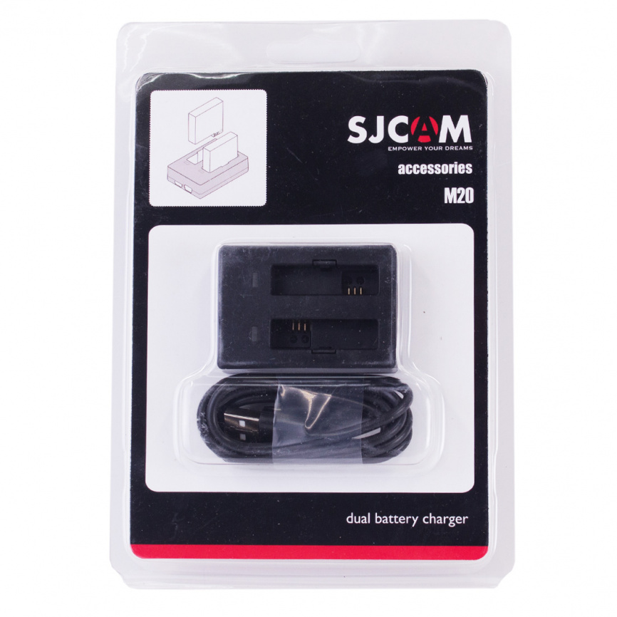 Зарядное устройство SJCAM SJ301 для 2-х аккумуляторов M20 фото 3