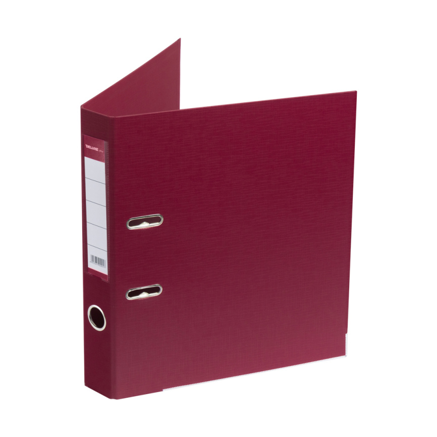 Папка-регистратор Deluxe с арочным механизмом, Office 2-WN8, А4, 50 мм, бордовый фото 1