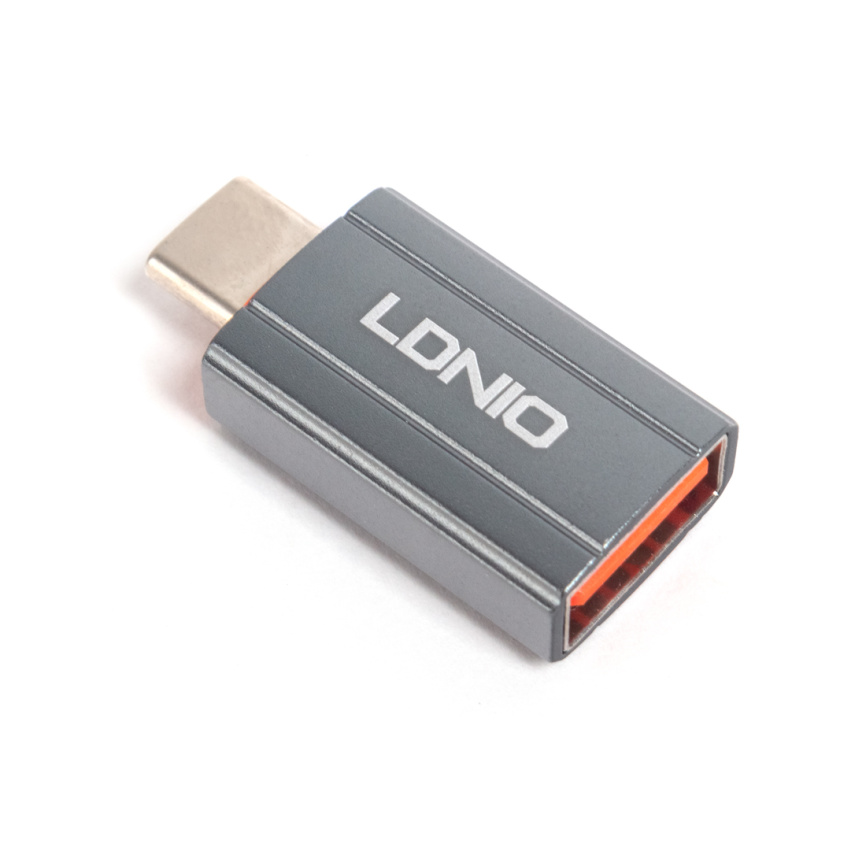 Переходник LDNIO LC140 USB A на USB Type-C Адаптер Серый фото 1