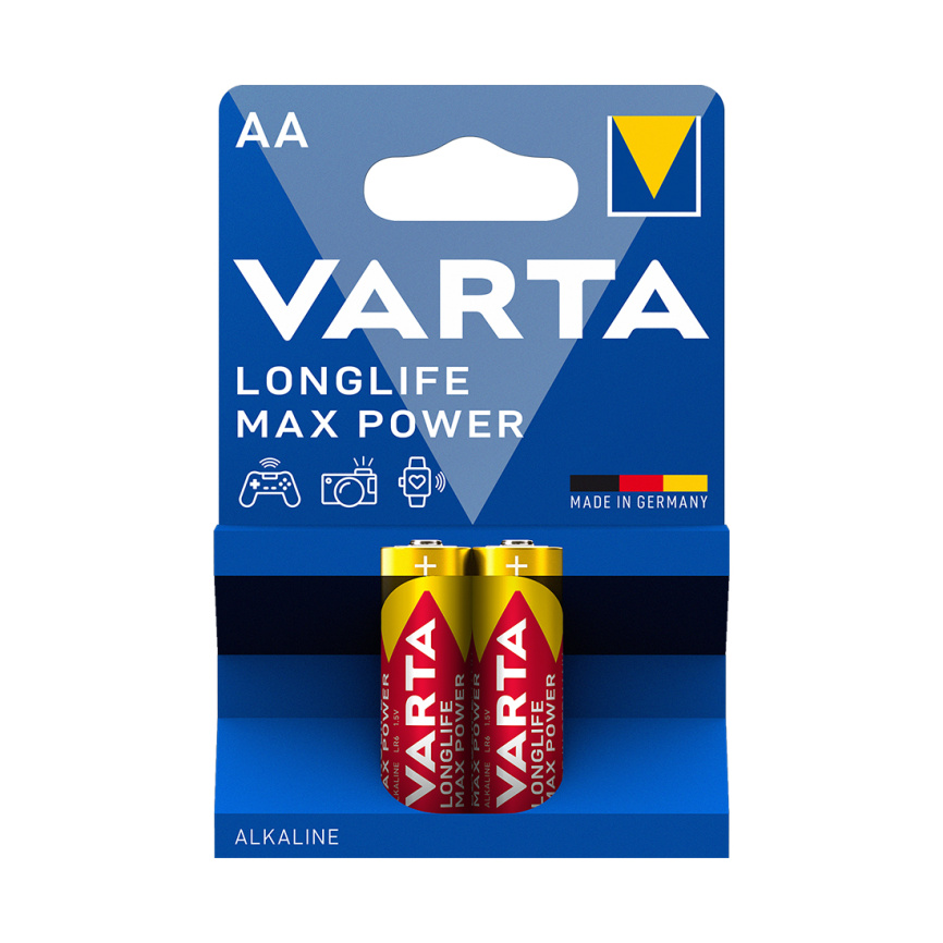 Батарейка VARTA Longlife Power Max Mignon 1.5V - LR6/AA 2 шт в блистере фото 1