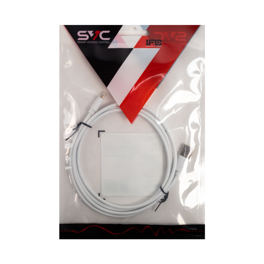 Интерфейсный кабель USB-Lightning SVC LHT-PV0120WH-P, 30В, Белый, Пол. пакет, 1.2 м фото 3
