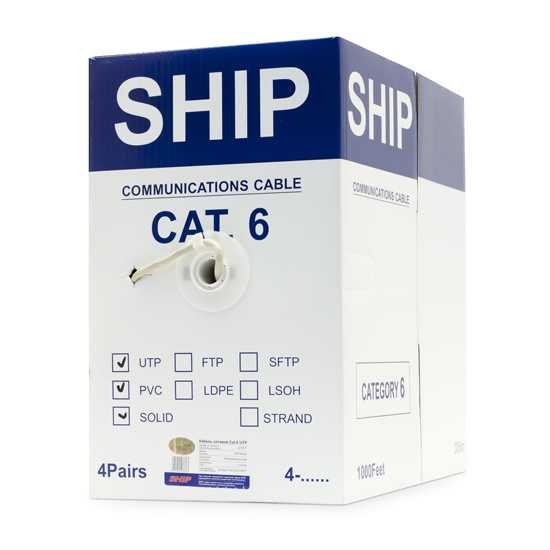 Кабель сетевой SHIP D165-P Cat.6 UTP 30В PVC фото 3