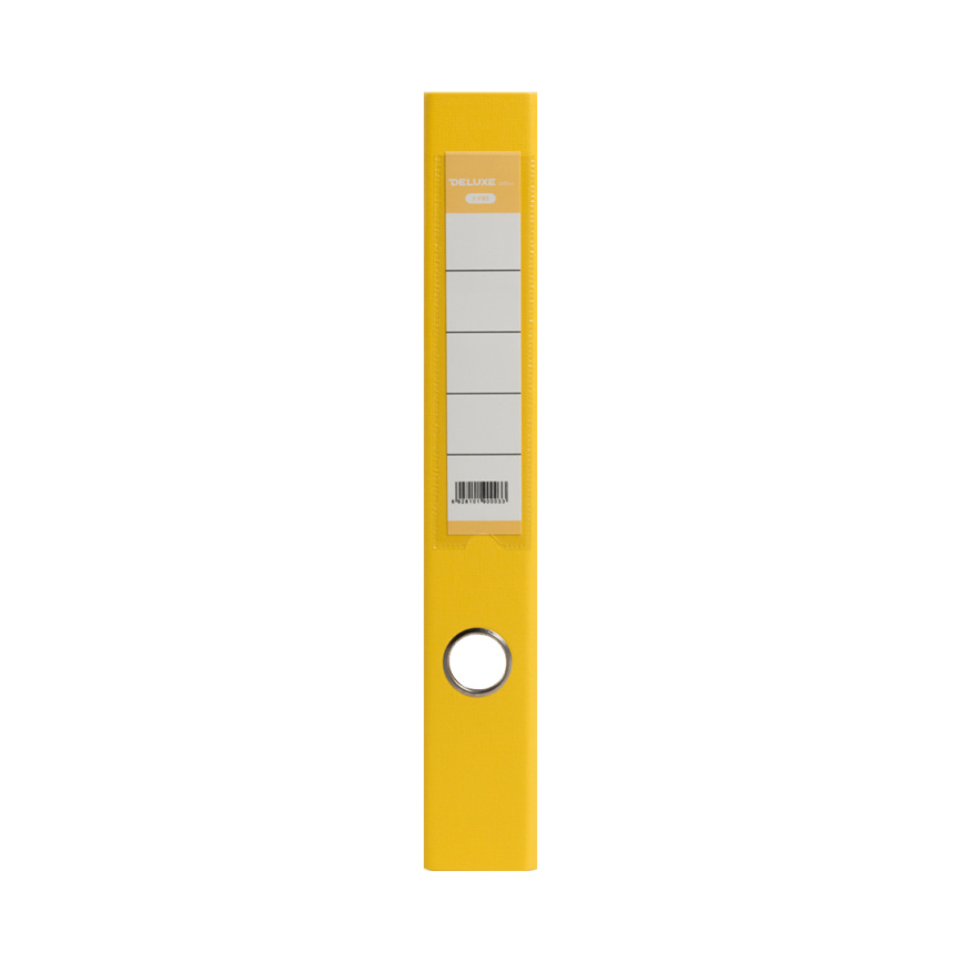 Папка-регистратор Deluxe с арочным механизмом, Office 2-YW5, А4, 50 мм, жёлтый фото 3