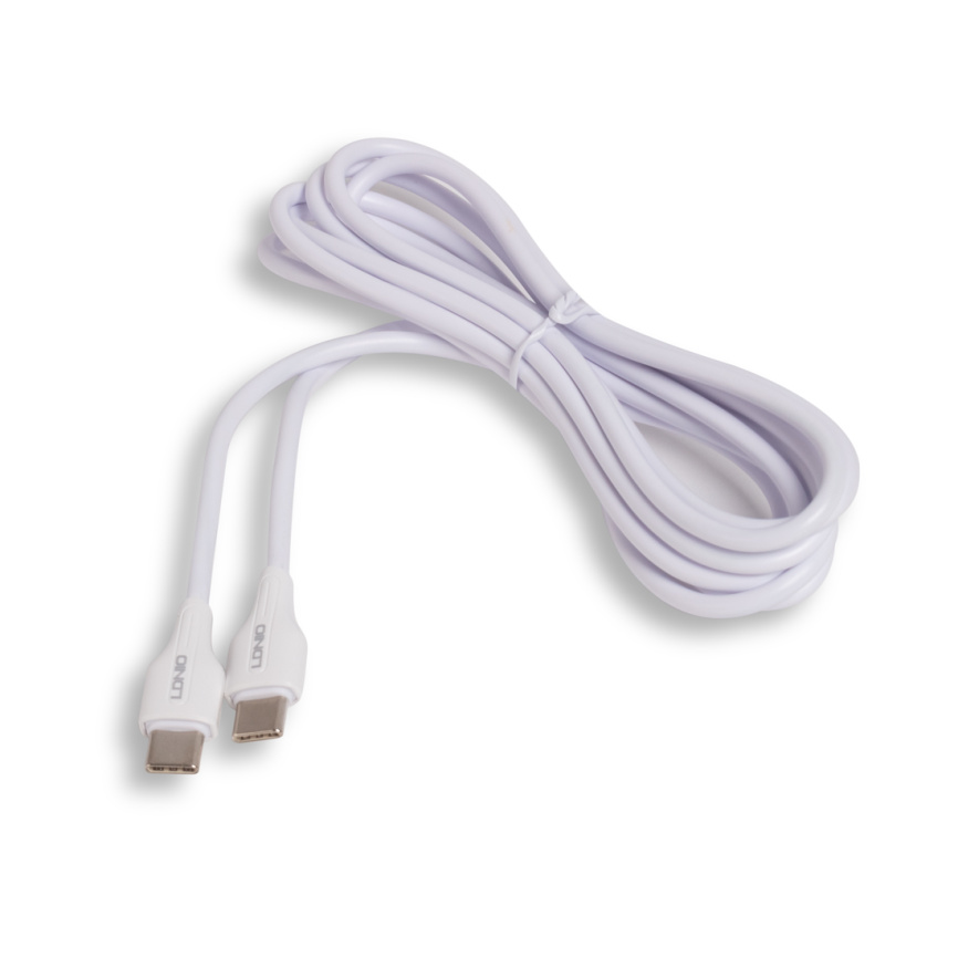 Интерфейсный кабель LDNIO Type-C to Type-C LC122-C 2м 65W Белый фото 2