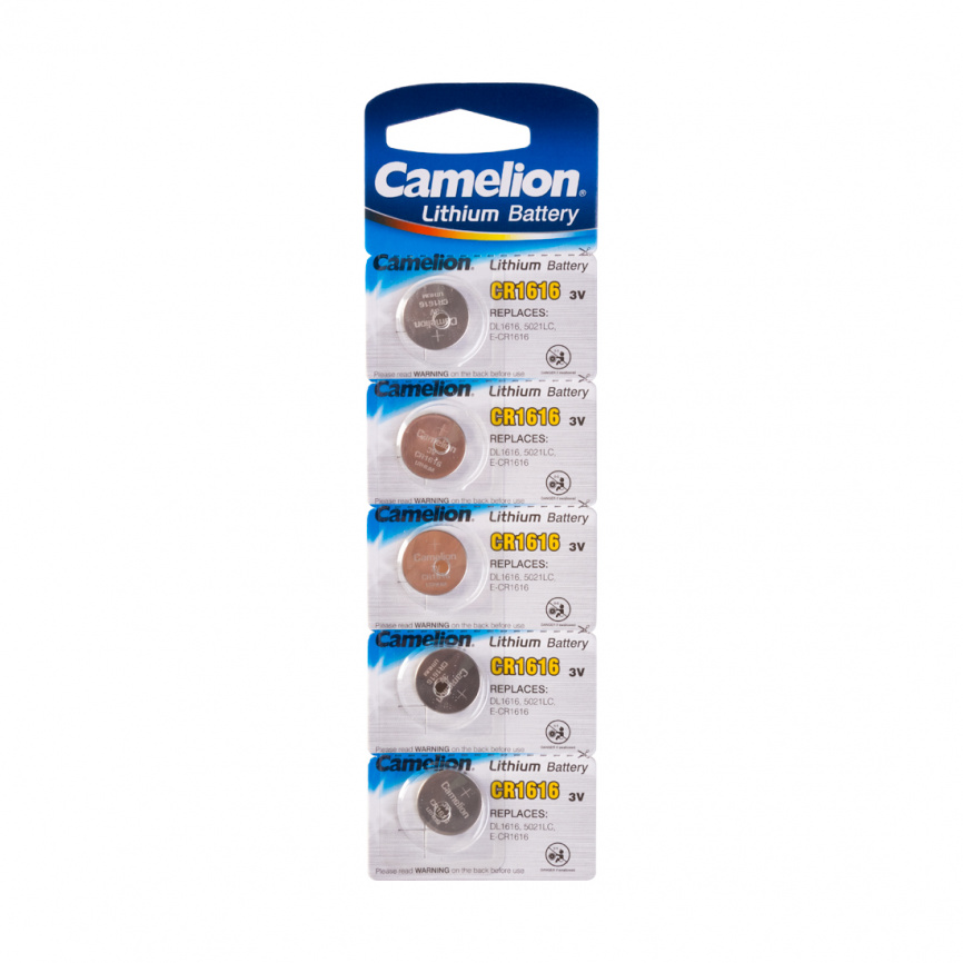 Батарейка CAMELION Lithium CR1616-BP5 5 шт. в блистере фото 1