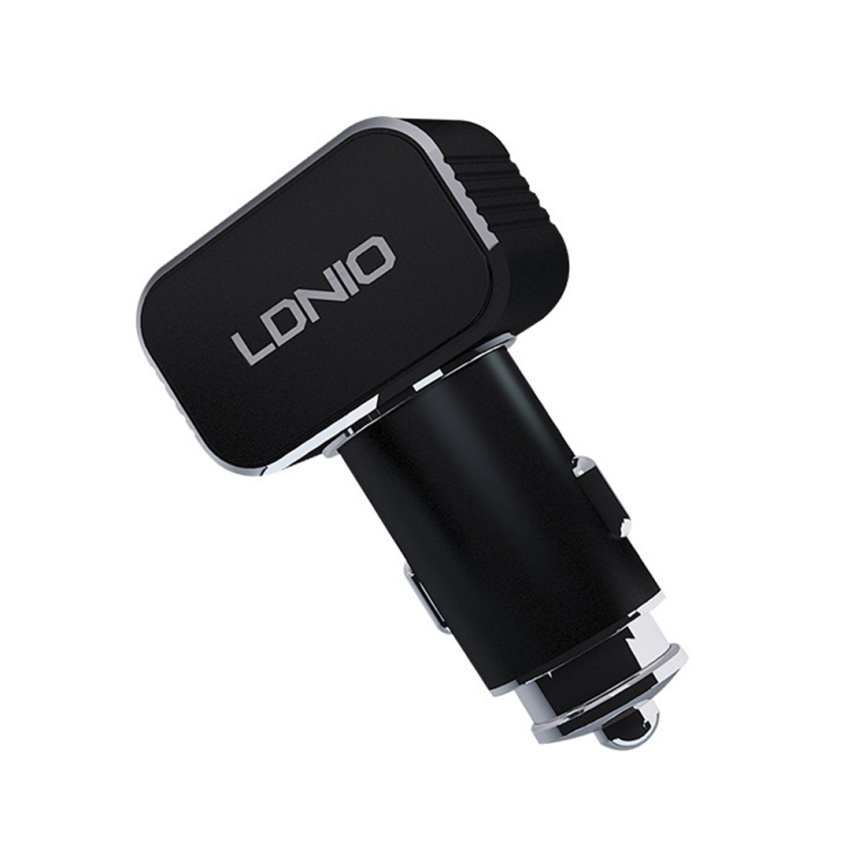 Автомобильное зарядное устройство LDNIO C306 2*USB-A 18W 5V-3.6A Auto Type-C Чёрный фото 1