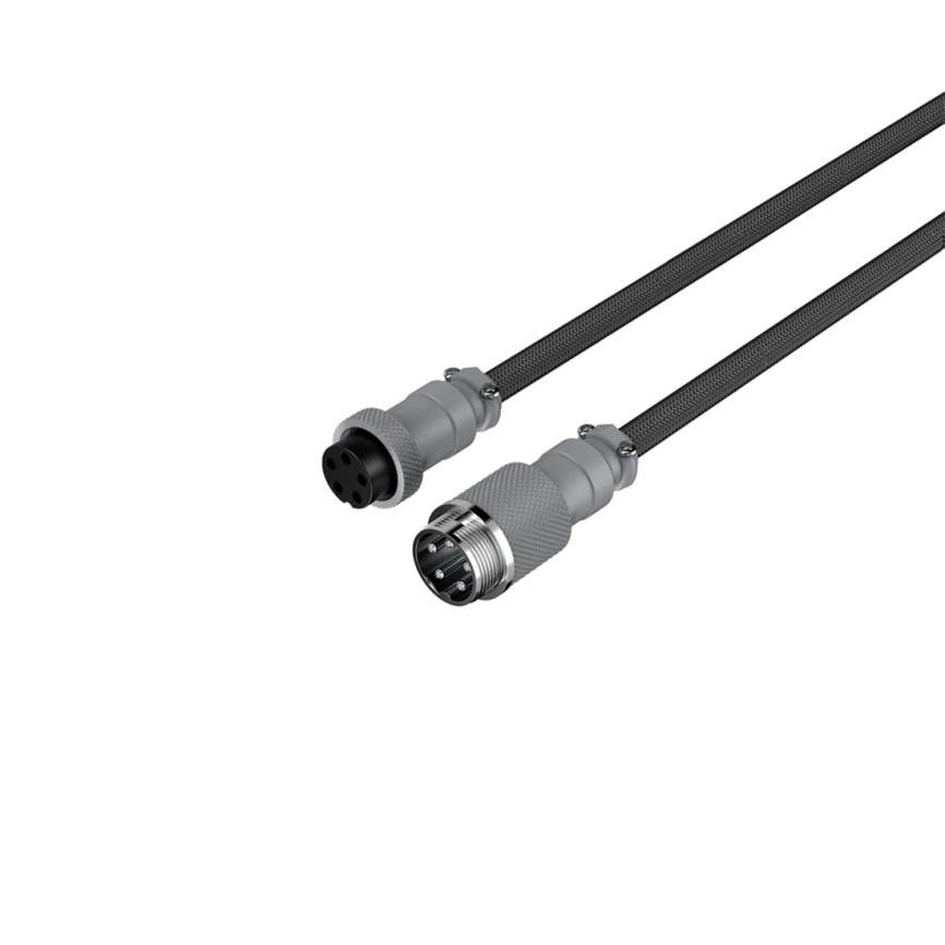 Провод для механической клавиатуры HyperX USB-C Coiled Cable Grey-Black 6J679AA фото 3