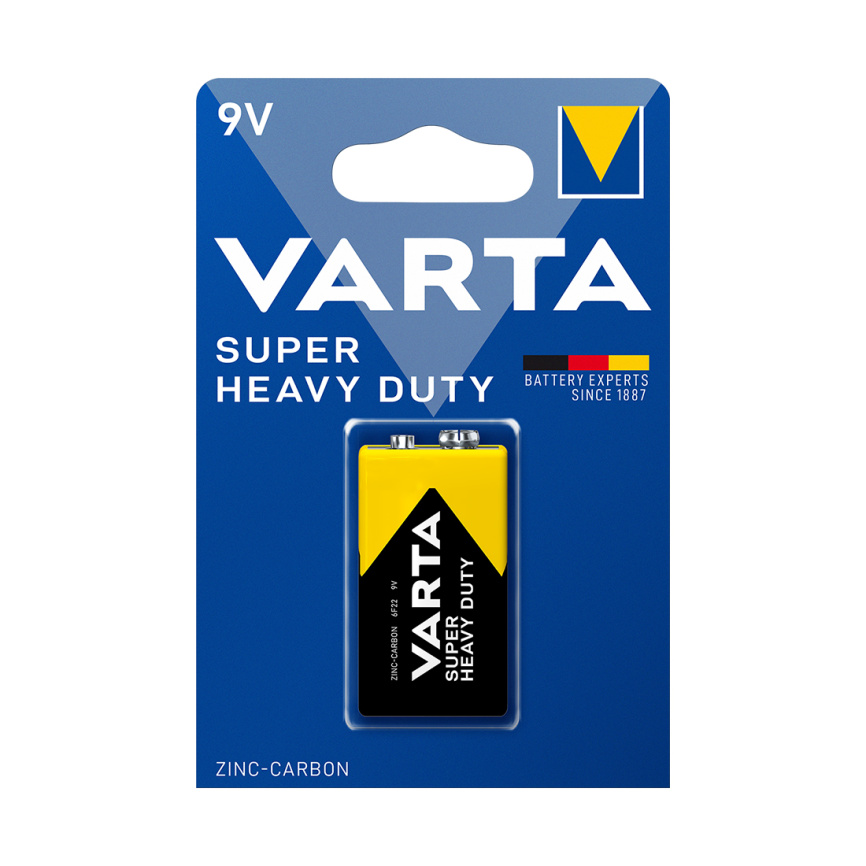 Батарейка VARTA Superlife (Super Heavy Duty) E-Block 9V - 6F22P 1 шт. в блистере фото 1