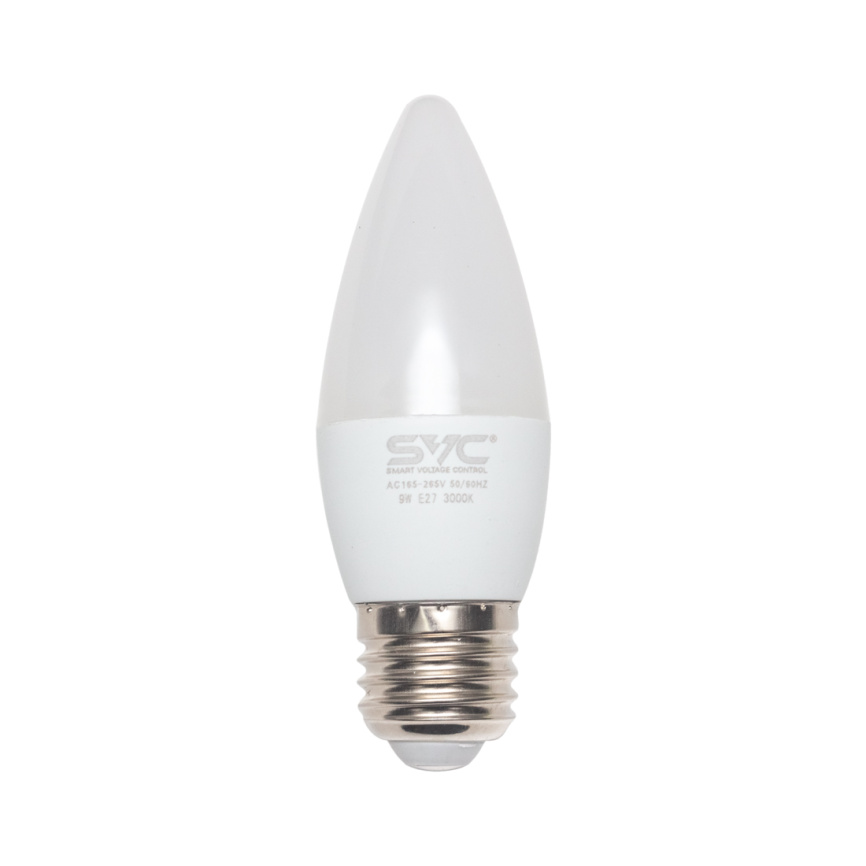 Эл. лампа светодиодная SVC LED C35-9W-E27-3000K, Тёплый фото 1