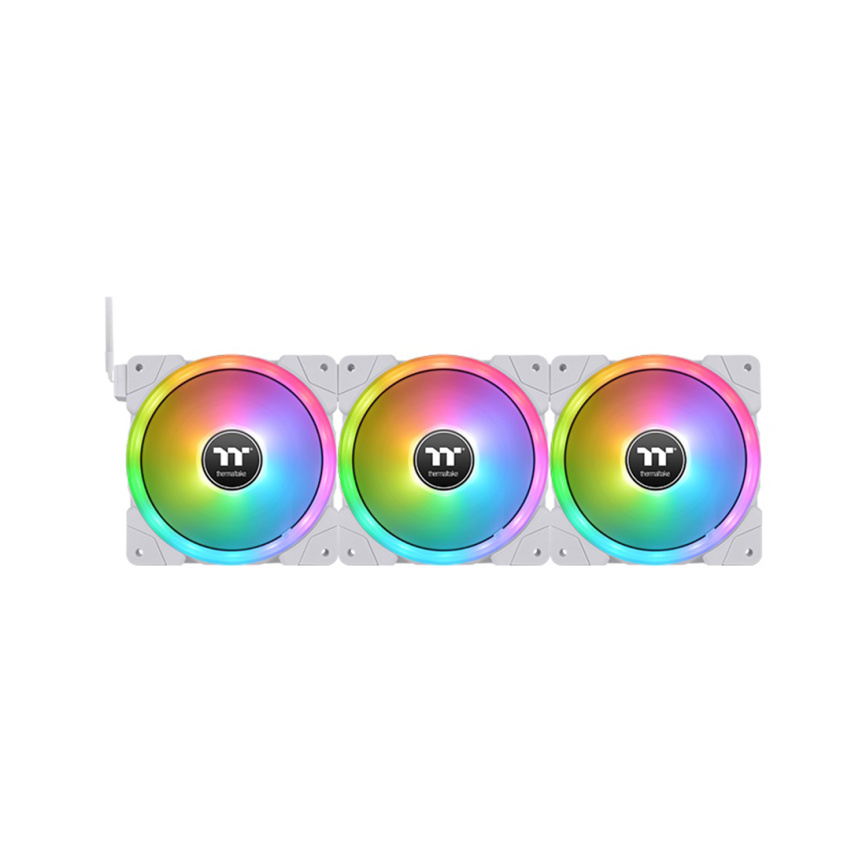 Кулер для компьютерного корпуса Thermaltake SWAFAN EX14 RGB PC Cooling Fan White (3-Fan Pack) фото 3