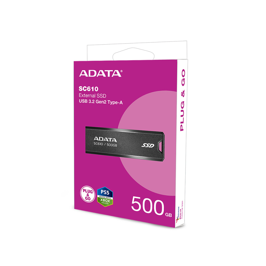 Внешний SSD диск ADATA 500GB SC610 Черный фото 3