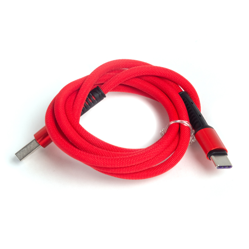 Интерфейсный кабель LDNIO Type-C LS63 5A Fast 1м/2м Красный фото 2