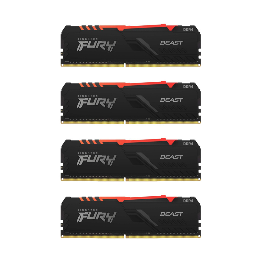 Комплект модулей памяти Kingston FURY Beast RGB KF436C18BBAK4/128 DDR4 128GB (Kit 4x32GB) 3600MHz фото 2