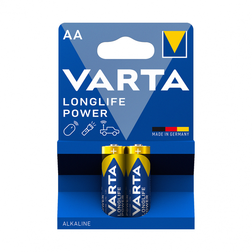 Батарейка VARTA Longlife Power Mignon 1.5V - LR6/AA 2 шт в блистере фото 1