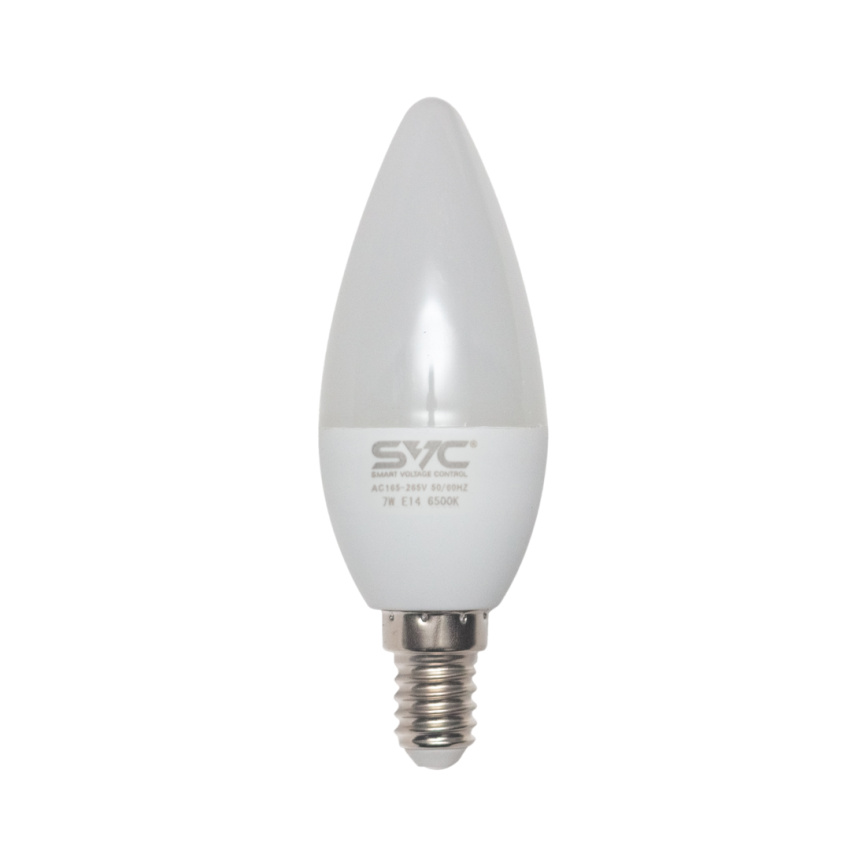 Эл. лампа светодиодная SVC LED C35-7W-E14-6500K, Холодный фото 1