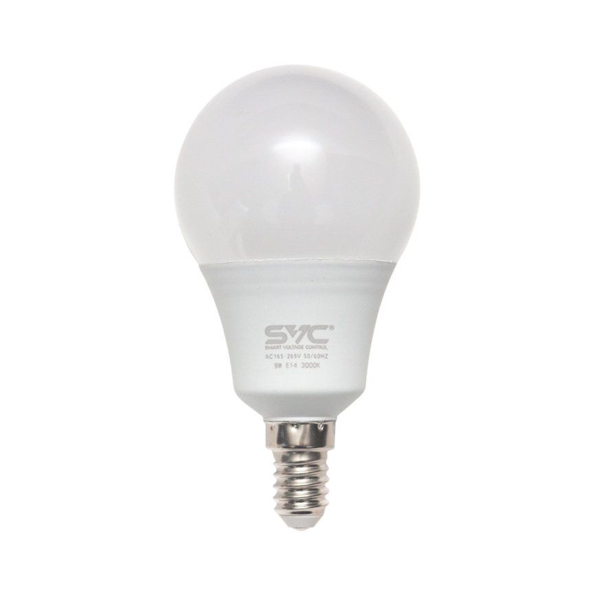 Эл. лампа светодиодная SVC LED G45-9W-E14-3000K, Тёплый фото 1