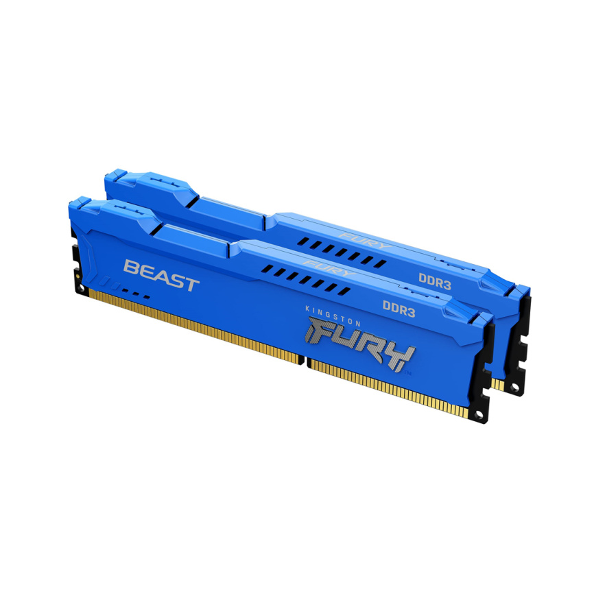 Комплект модулей памяти Kingston Fury Beast Blue KF316C10BK2/16 DDR3 16GB (Kit 2x8GB) 1600MHz фото 1