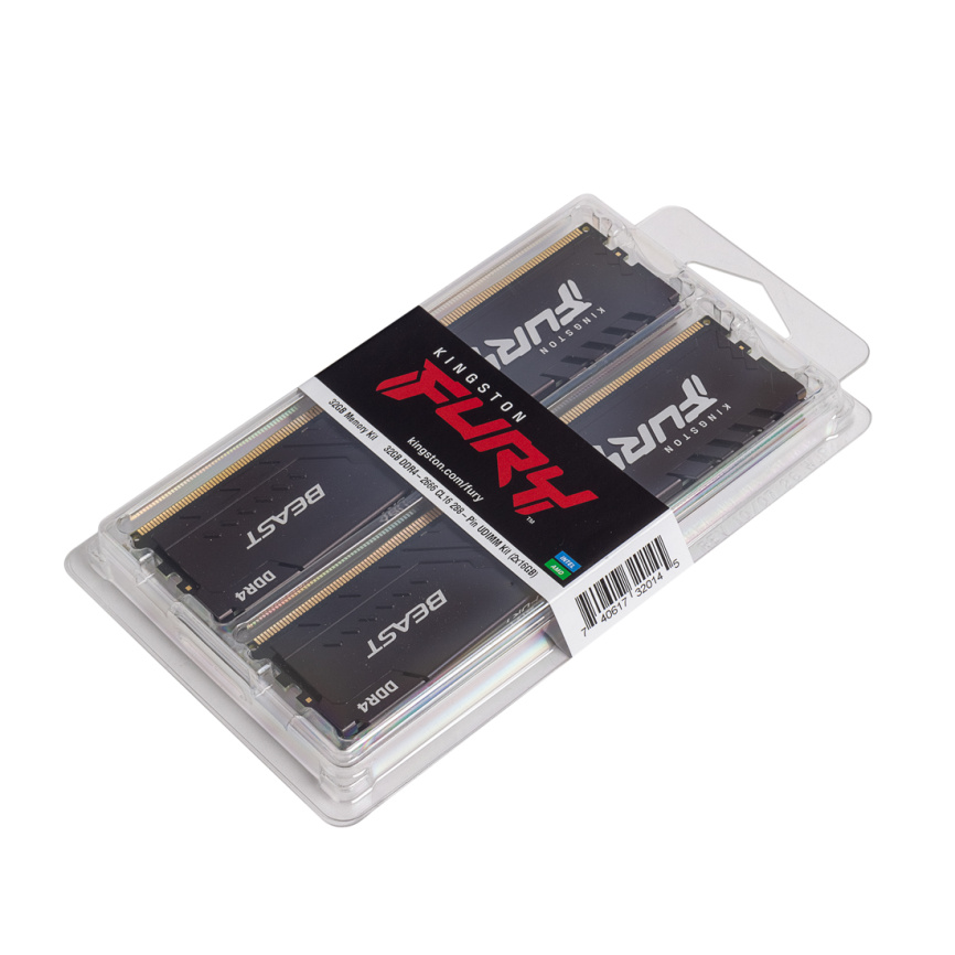 Комплект модулей памяти Kingston FURY Beast KF426C16BBK2/16 DDR4 16GB (Kit 2x8GB) 2666MHz фото 3