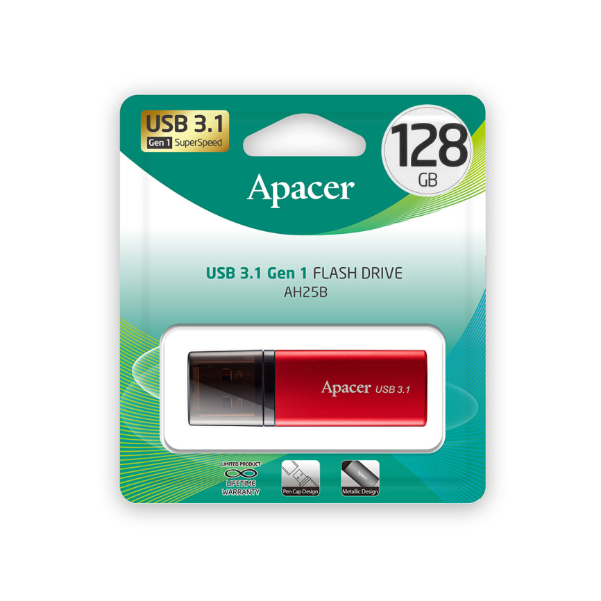 USB-накопитель Apacer AH25B 128GB Красный фото 3
