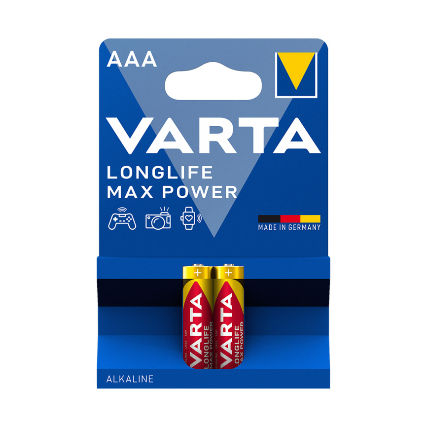 Батарейка VARTA Longlife Power Max Micro 1.5V - LR03/ AAA (2 шт) фото 1