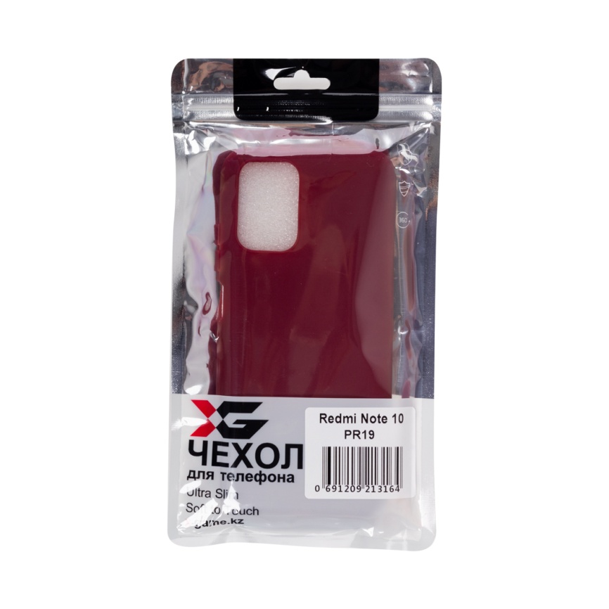 Чехол для телефона X-Game XG-PR19 для Redmi Note 10 TPU Бордовый фото 3