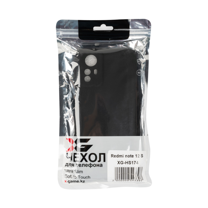 Чехол для телефона X-Game XG-HS174 для Redmi note 12 S Силиконовый Чёрный фото 3