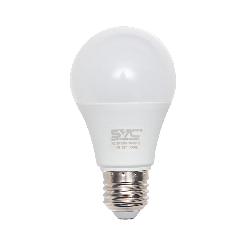 Эл. лампа светодиодная SVC LED A60-10W-E27-3000K, Тёплый фото 1