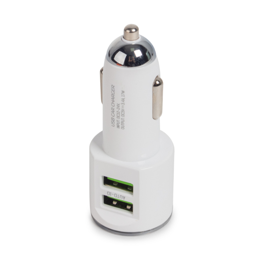 Автомобильное зарядное устройство LDNIO DL-C29 2*USB Lightning Белый фото 1