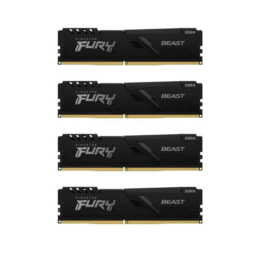 Комплект модулей памяти Kingston FURY Beast Black KF432C16BBK4/128 DDR4 128GB (Kit 4x32GB) 3200MHz фото 3