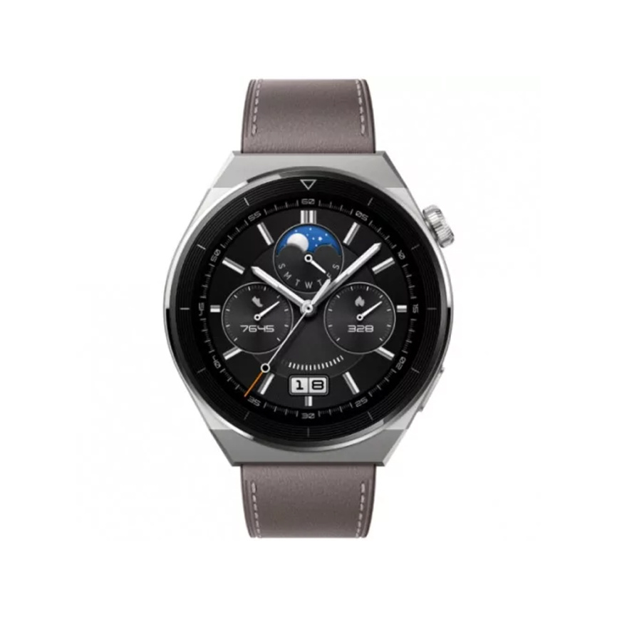 Смарт часы Huawei Watch GT 3 Pro ODN-B19 46mm Gray Leather Strap фото 2