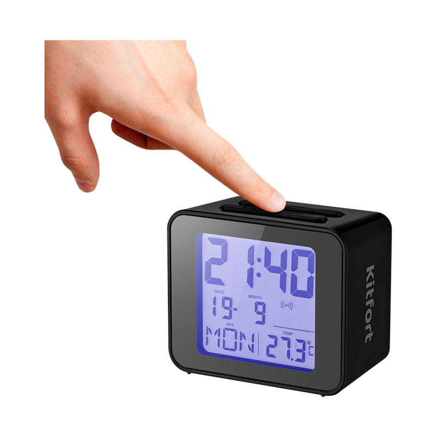 Часы с термометром Kitfort КТ-3303-1 черный фото 2