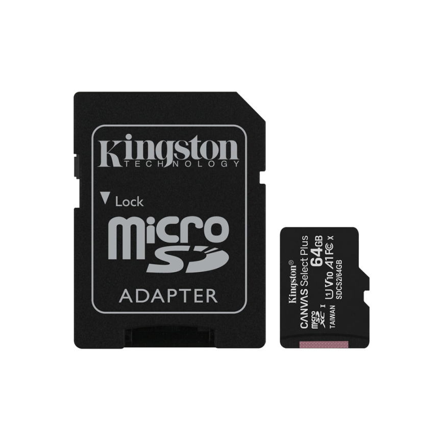 Карта памяти Kingston SDCS2/64GB Class 10 64GB, с адаптером фото 1