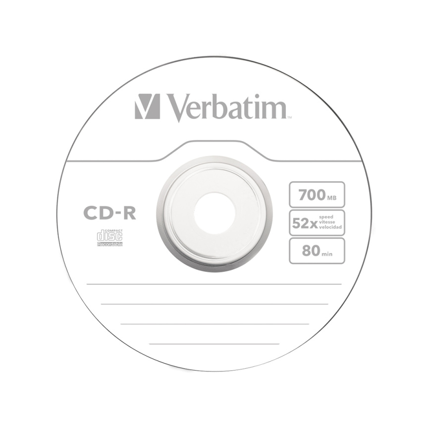 Диск CD-R Verbatim (43432) 700MB 25штук Незаписанный фото 1