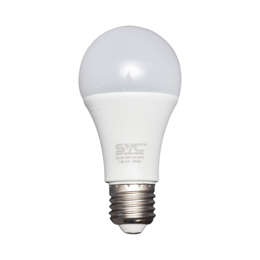 Эл. лампа светодиодная SVC LED A60-12W-E27-3000K, Тёплый фото 1