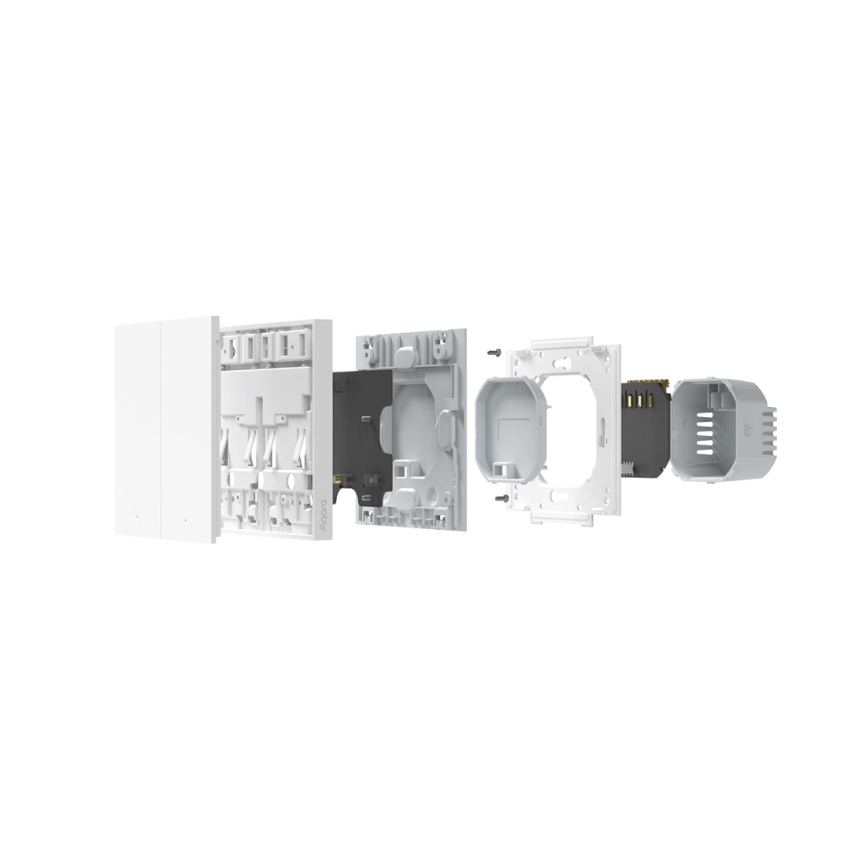 Настенный выключатель AQARA Smart Wall Switch H1(No Neutral, Double Rocker) фото 3